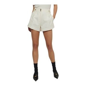 DEREK LAM 10 CROSBY Mika Snap Short in Soft White NWOT